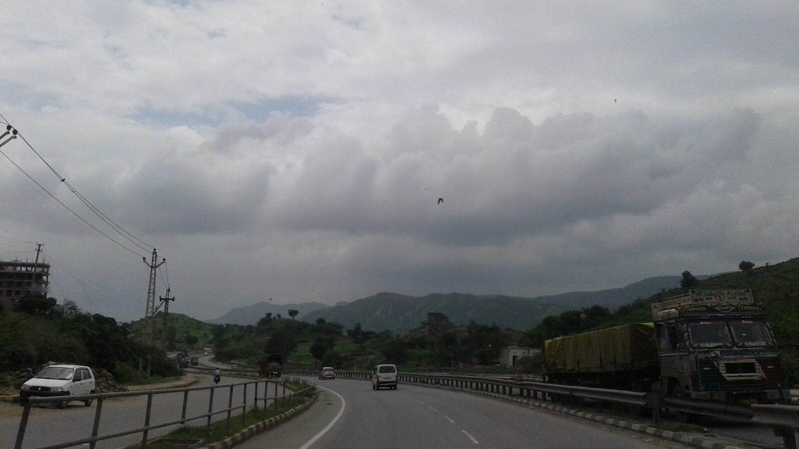 Traffic on an Indian national highway